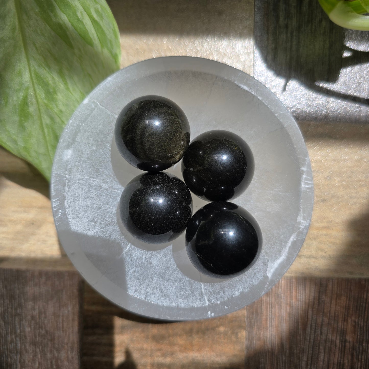 Mini Gold Sheen Obsidian Gemstone Sphere