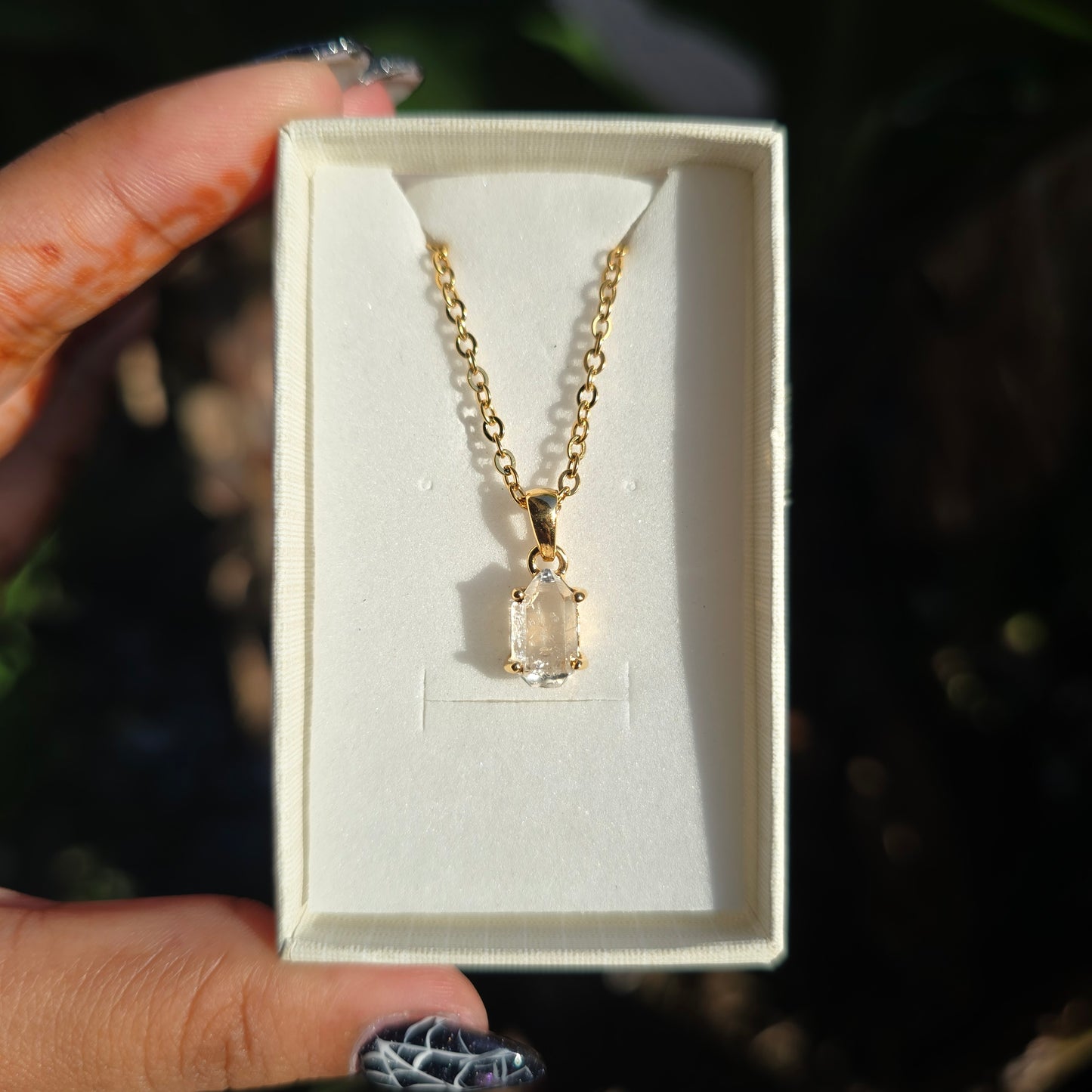 Gold Vermeil Herkimer Diamond Pendant