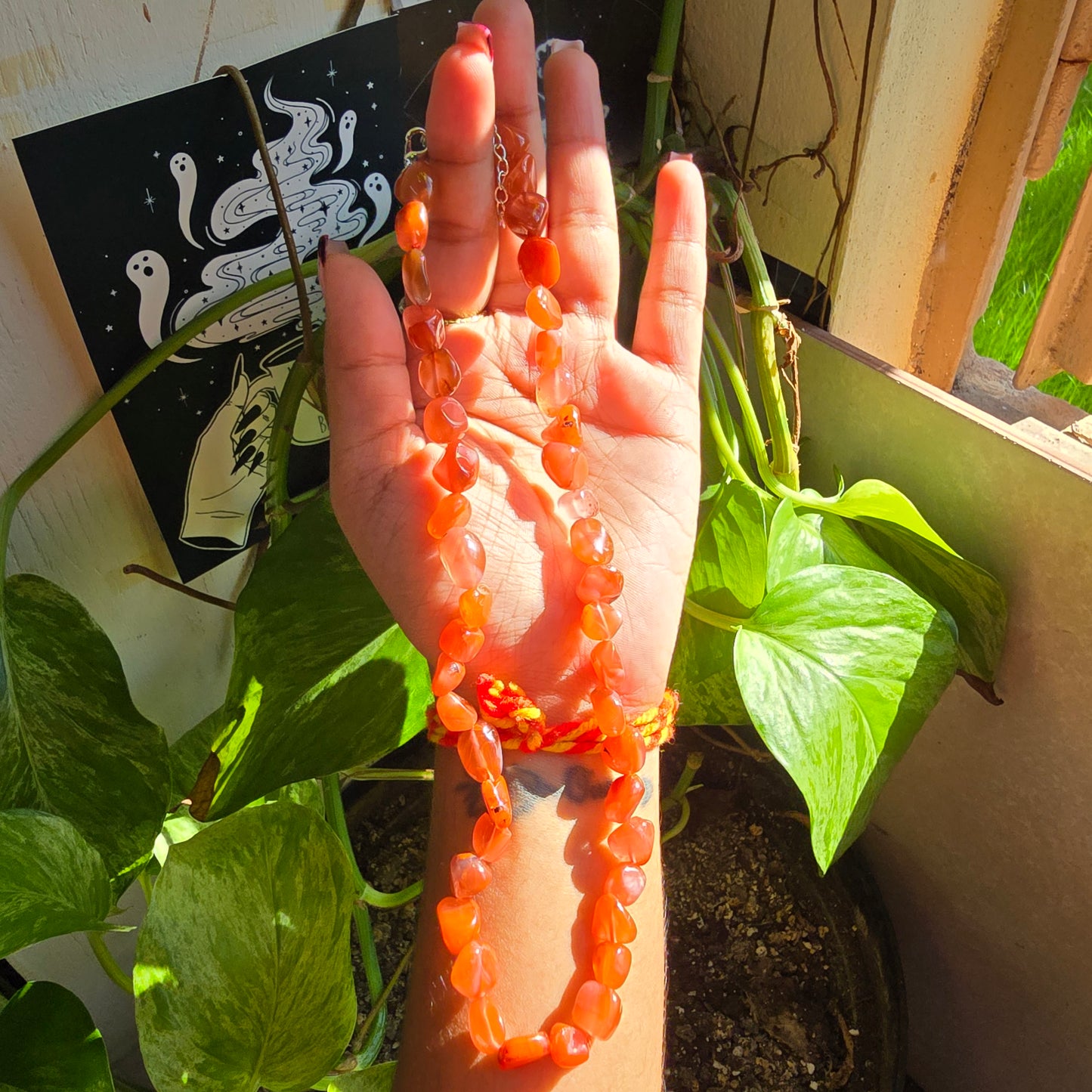 Carnelian Nugget Choker
