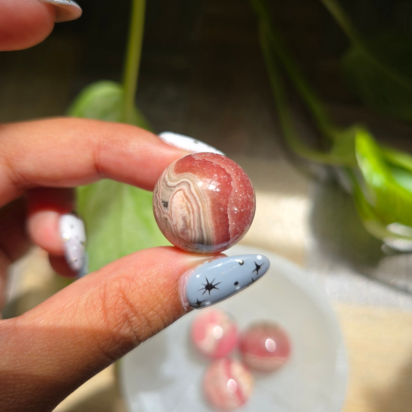 Mini Rhodochrosite Gemstone Sphere