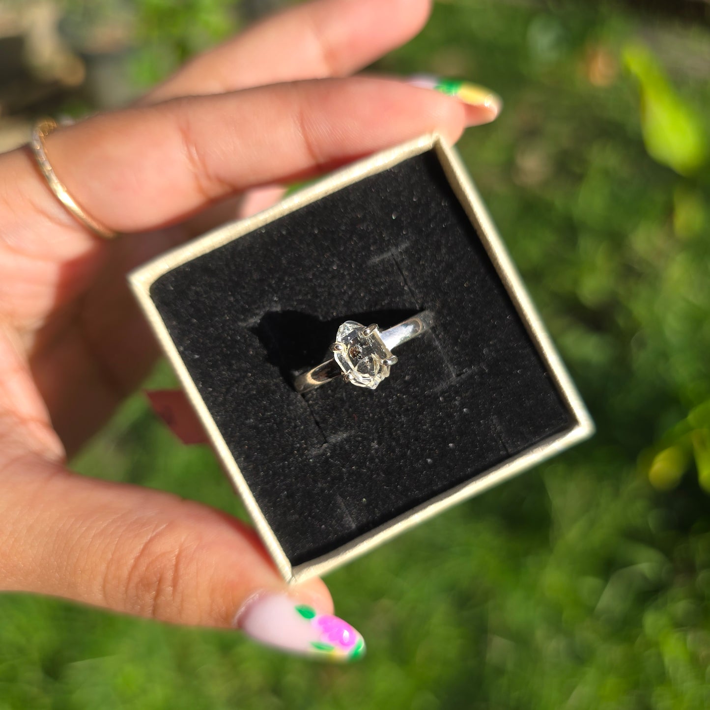Herkimer Diamond Ring - Size 10