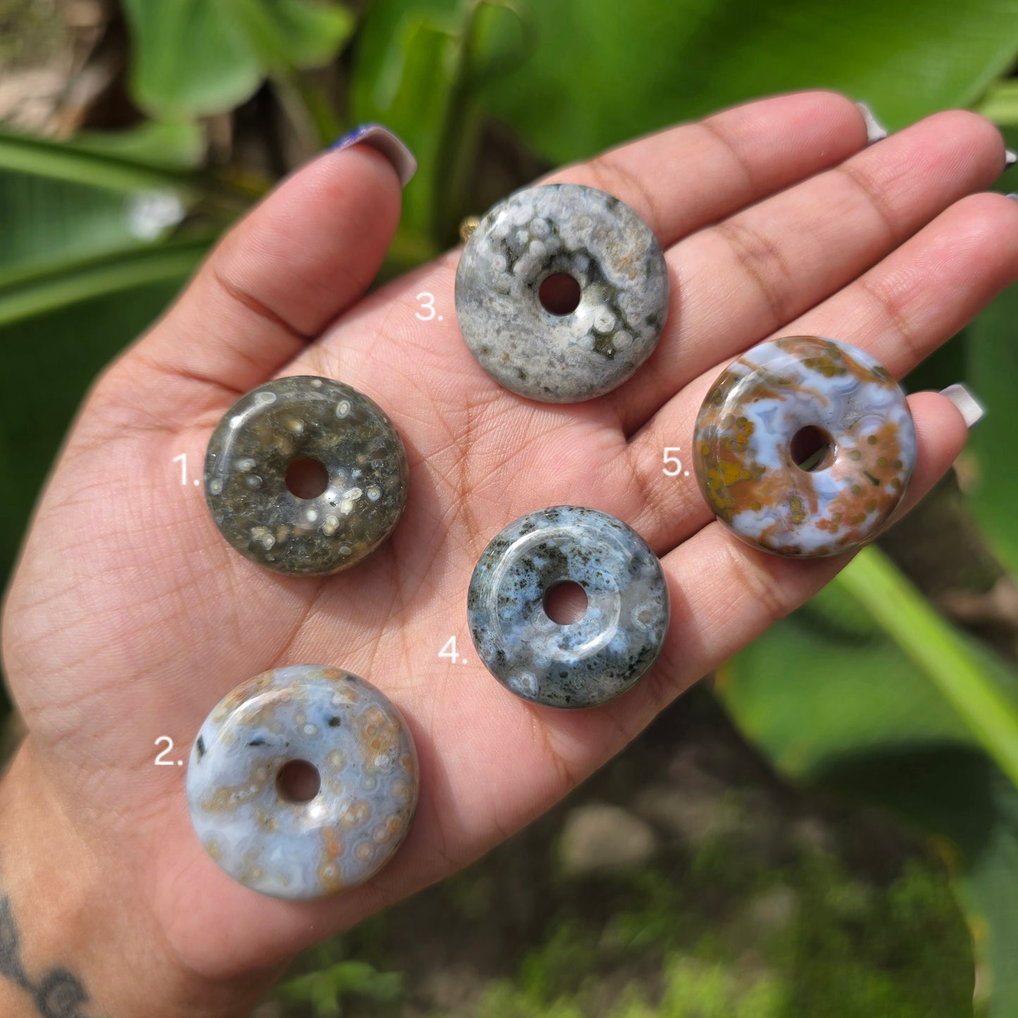 8th Vein Ocean Jasper Donut Necklace