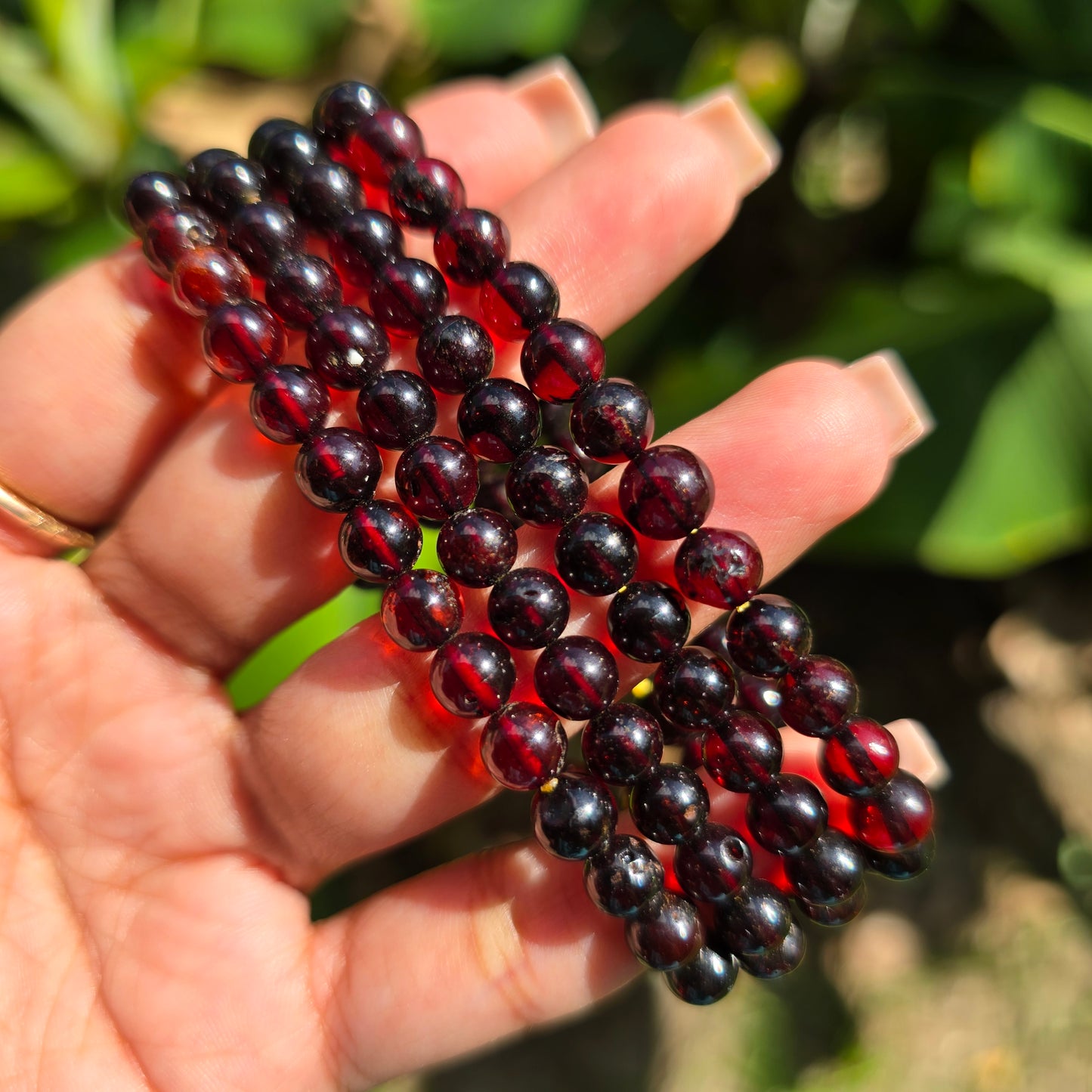 Blood Amber Gemstone Bracelet