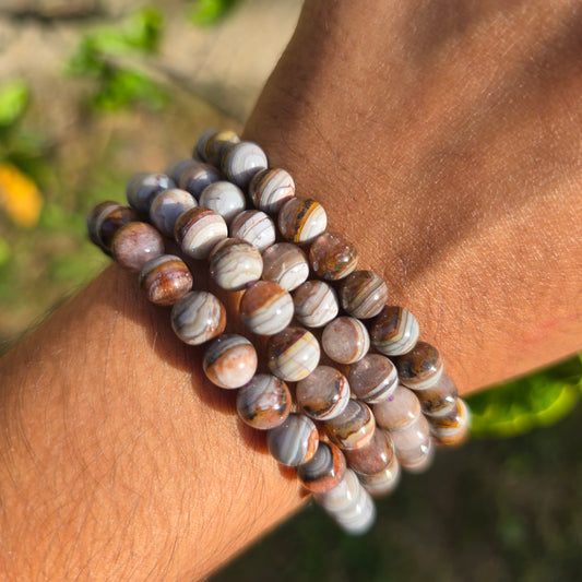 Laguna Lace Agate Gemstone Bracelet