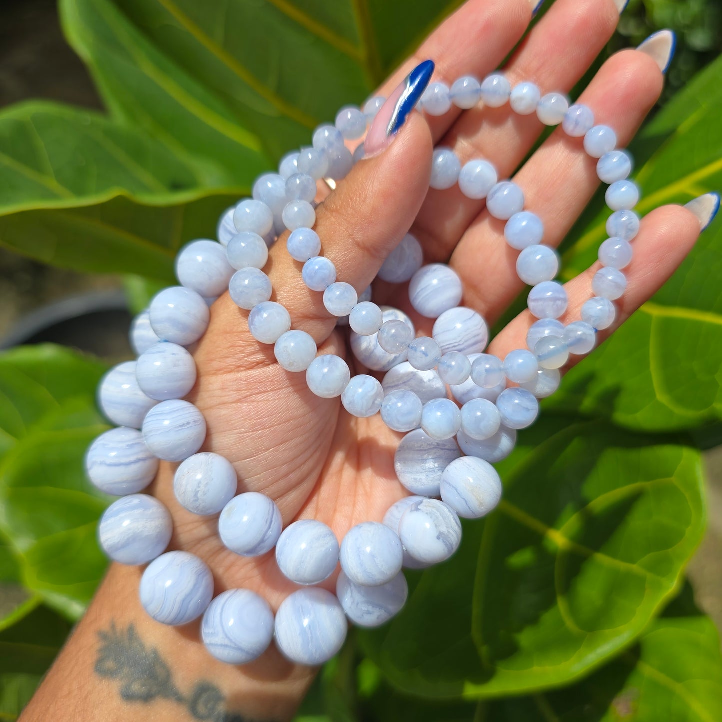 Blue Lace Agate Gemstone Bracelet