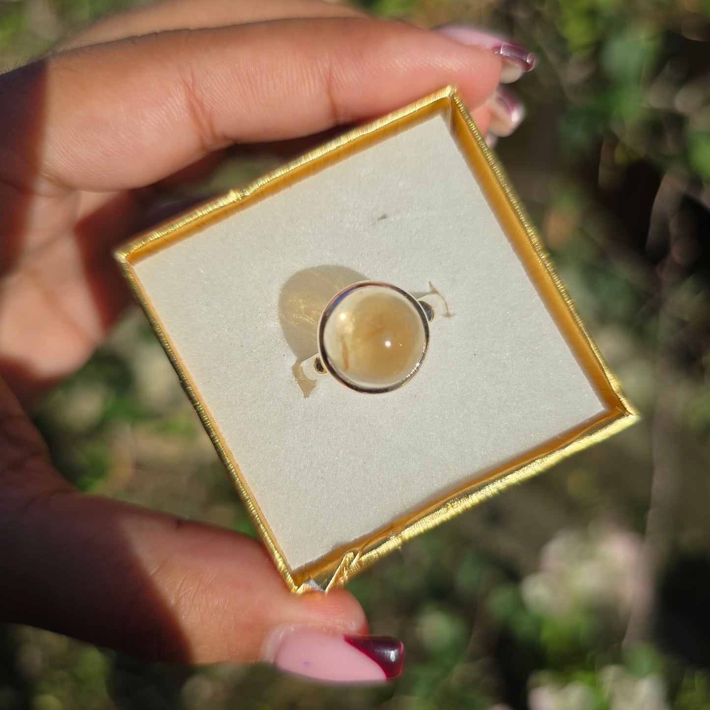 Citrine Gemstone Ring - Size 8