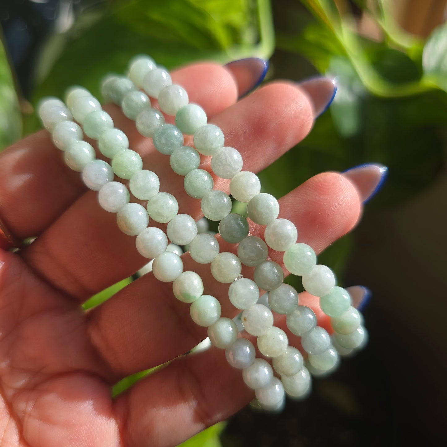 Light Green Jadeite Gemstone Bracelet