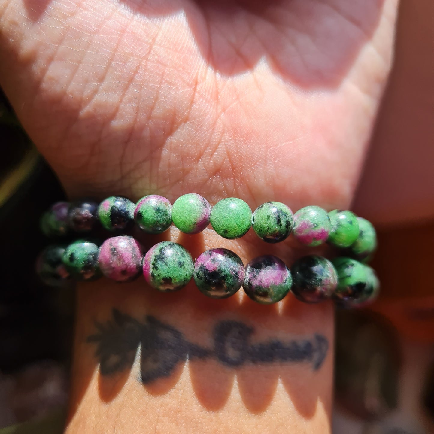 Ruby Zoisite Gemstone Bracelet