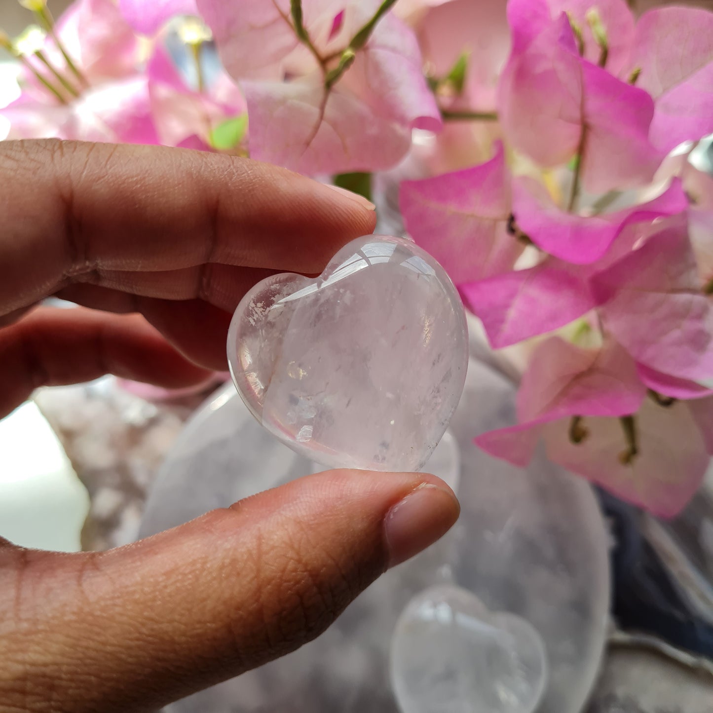 Mini Clear Quartz Gemstone Heart