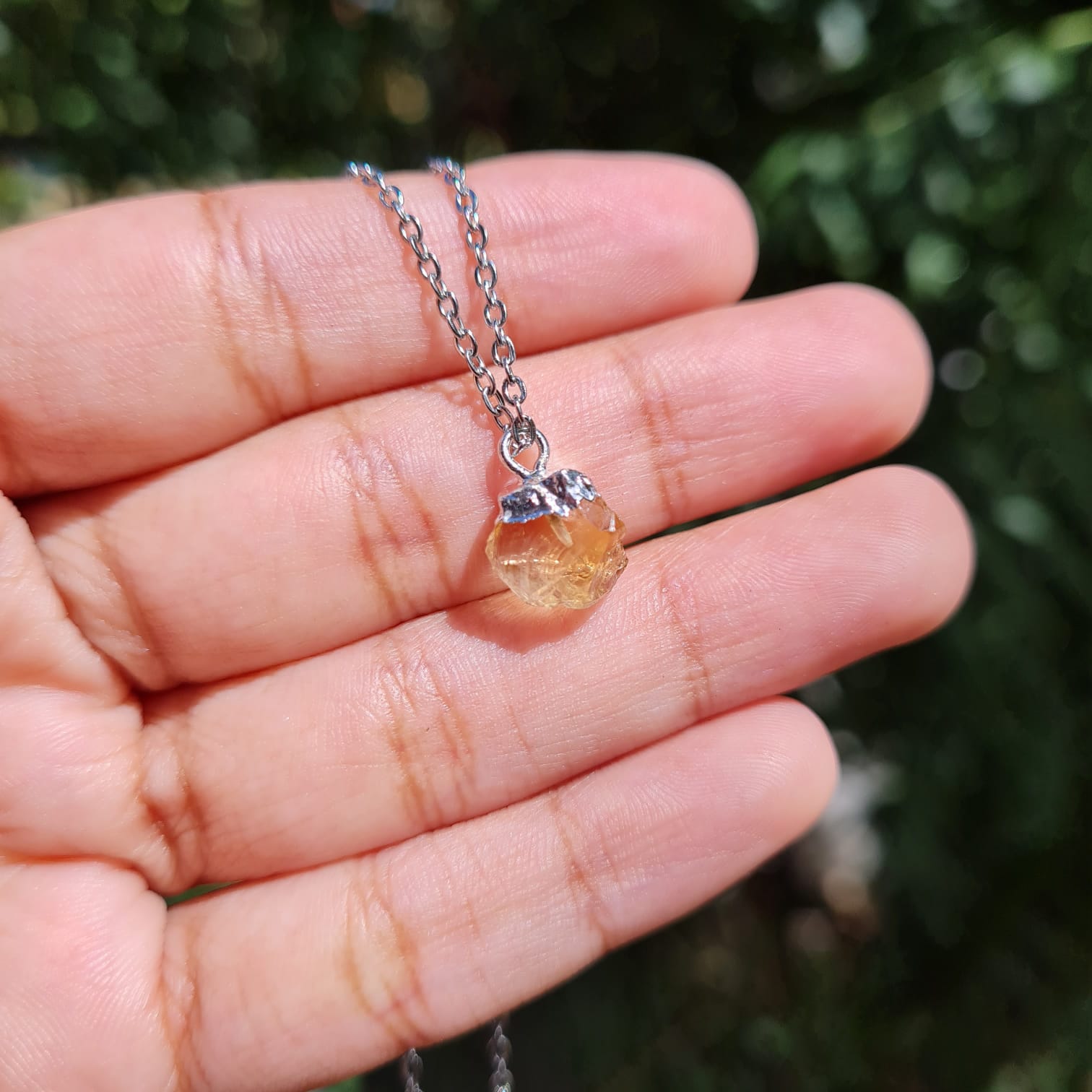 Citrine hot sale gemstone necklace