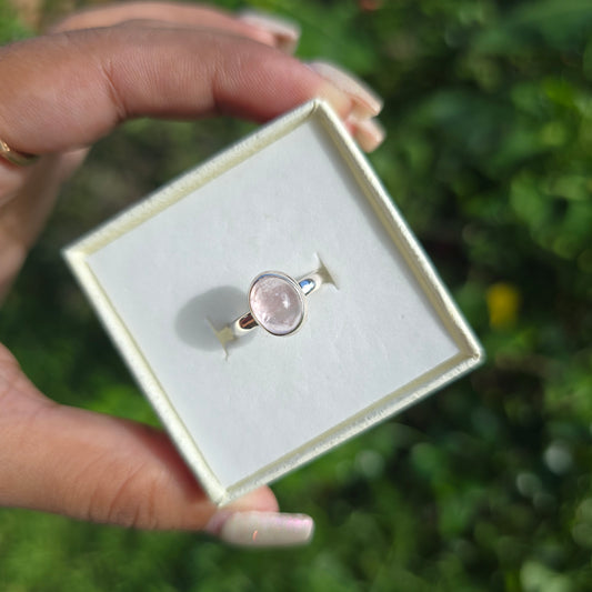Morganite Gemstone Ring - Size 5