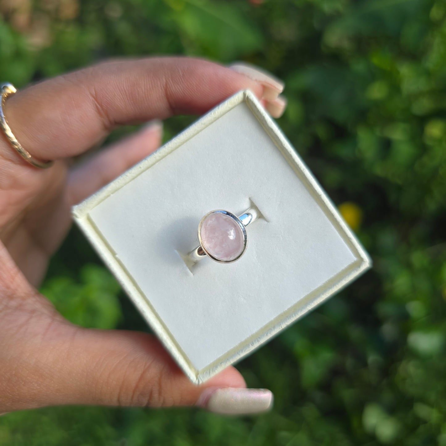 Morganite Gemstone Ring - Size 7