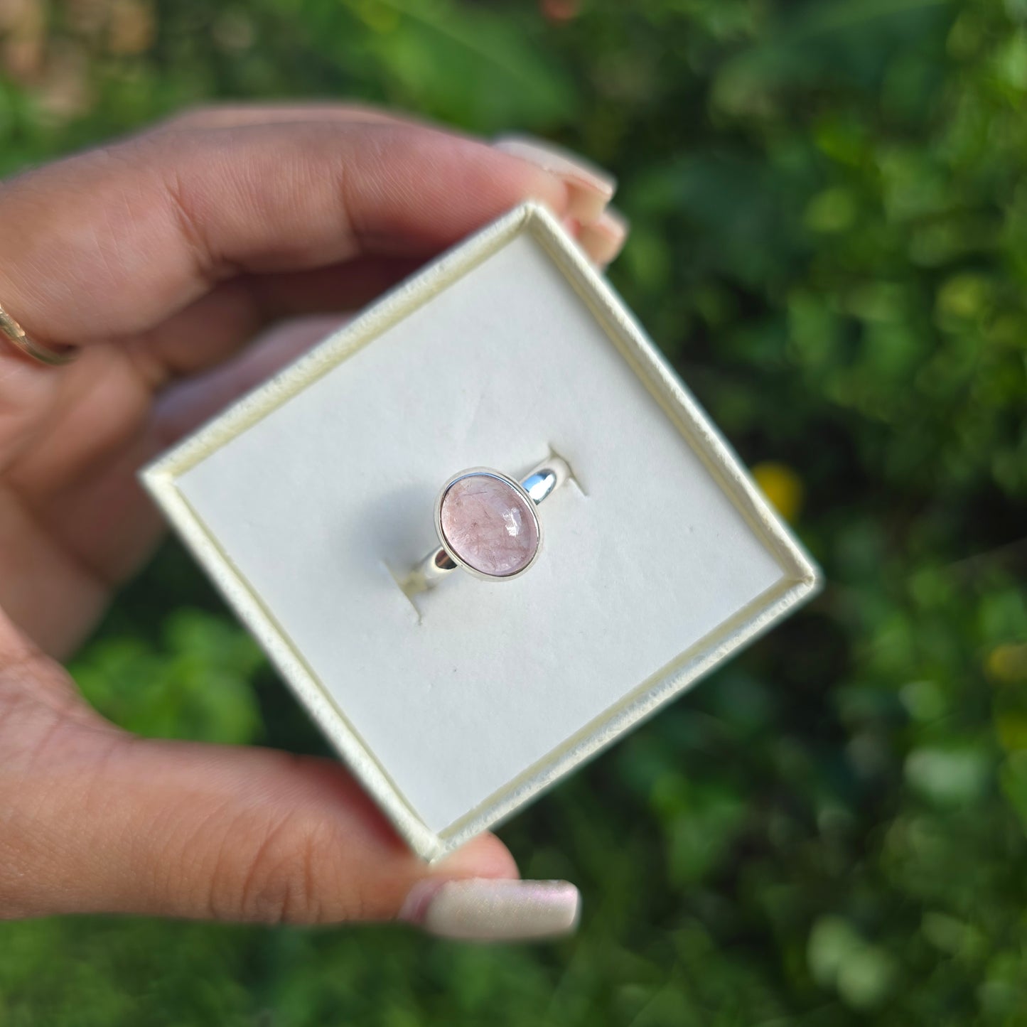 Morganite Gemstone Ring - Size 7
