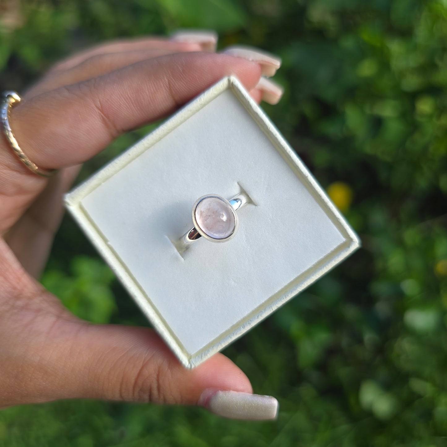 Morganite Gemstone Ring - Size 7
