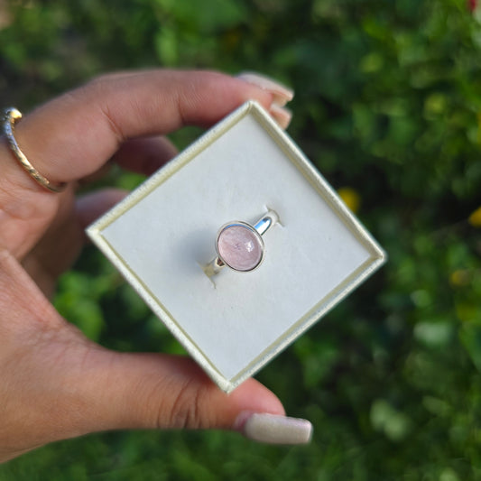 Morganite Gemstone Ring - Size 8