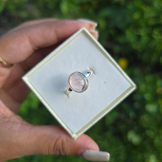 Morganite Gemstone Ring - Size 9
