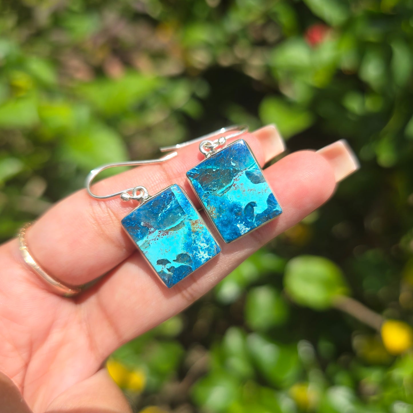 Shattuckite Dangle Earring
