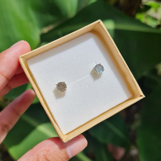 Labradorite Stud Earring