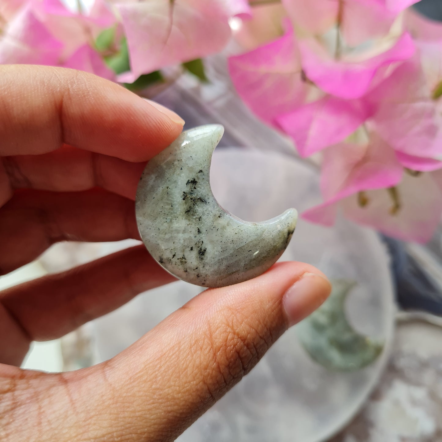 Mini Labradorite Gemstone Moon