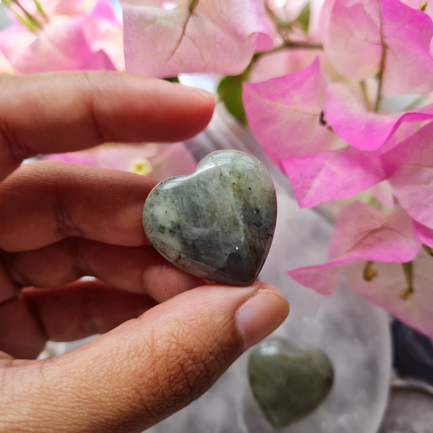 Mini Labradorite Gemstone Heart