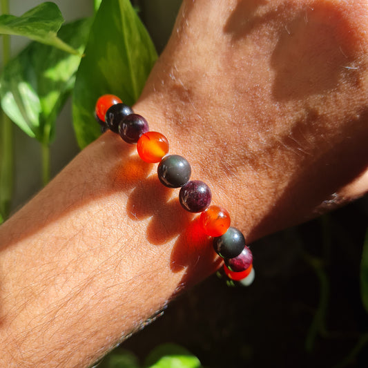 Root Chakra Gemstone Bracelet (Muladhara)