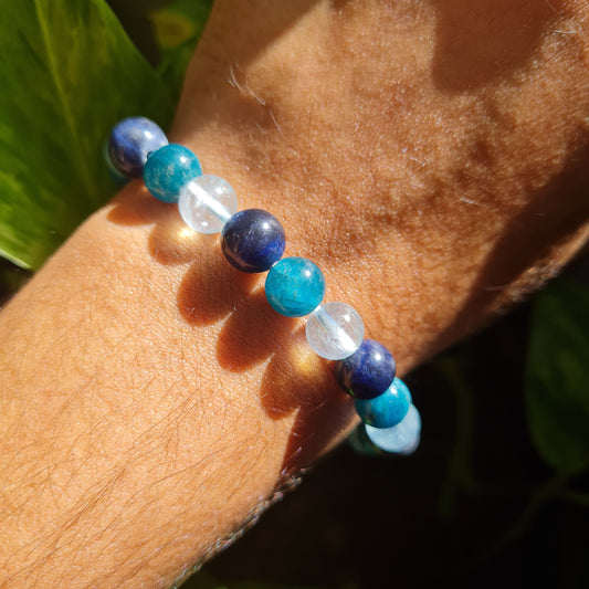 Throat Chakra Gemstone Bracelet (Vishuddha)