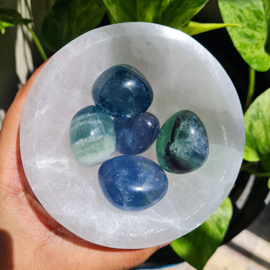 Blue Fluorite Tumbled Stone