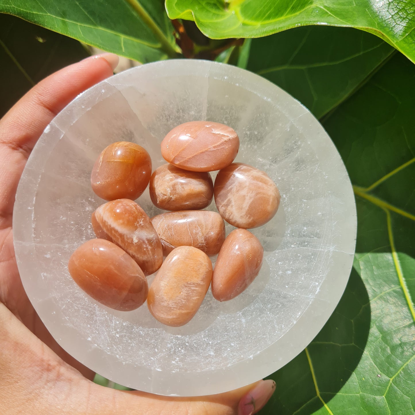 Peach Moonstone Tumbled Stone