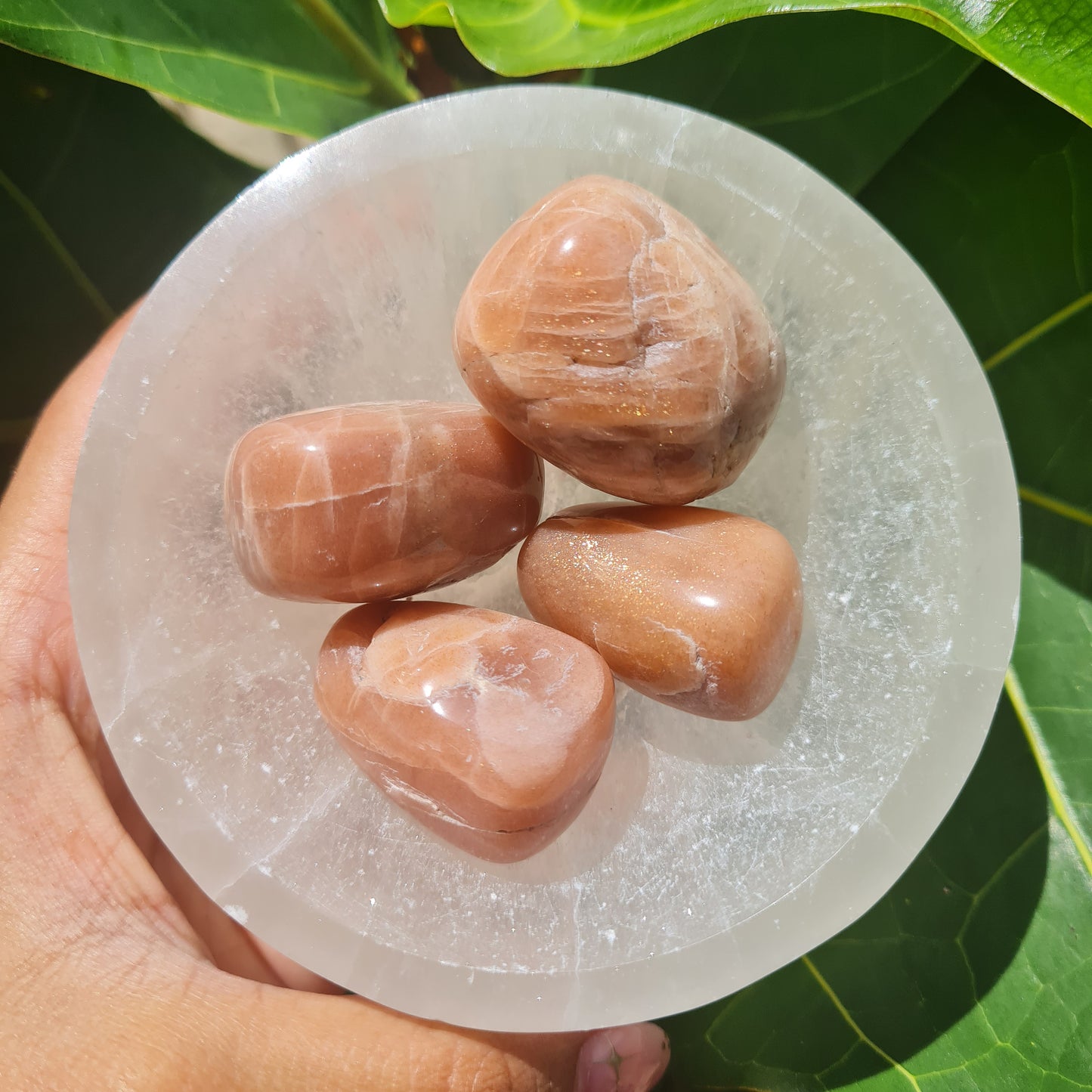 Peach Moonstone Tumbled Stone