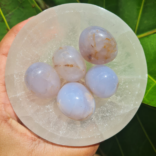Blue Chalcedony Tumbled Stone