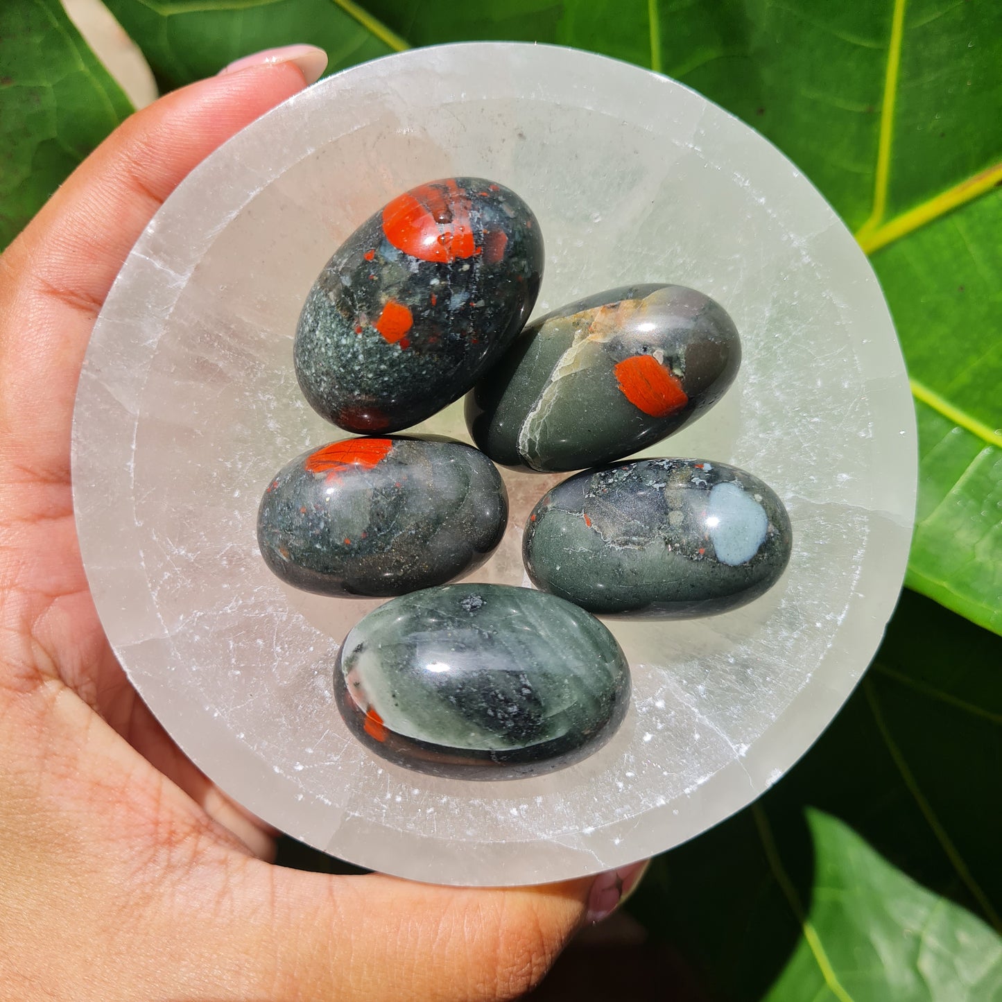 African Bloodstone Tumbled Stone