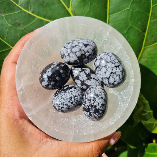 Snowflake Obsidian Tumbled Stone