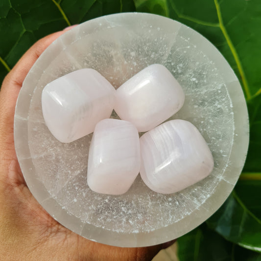 Pink Mangano Calcite Tumbled Stone