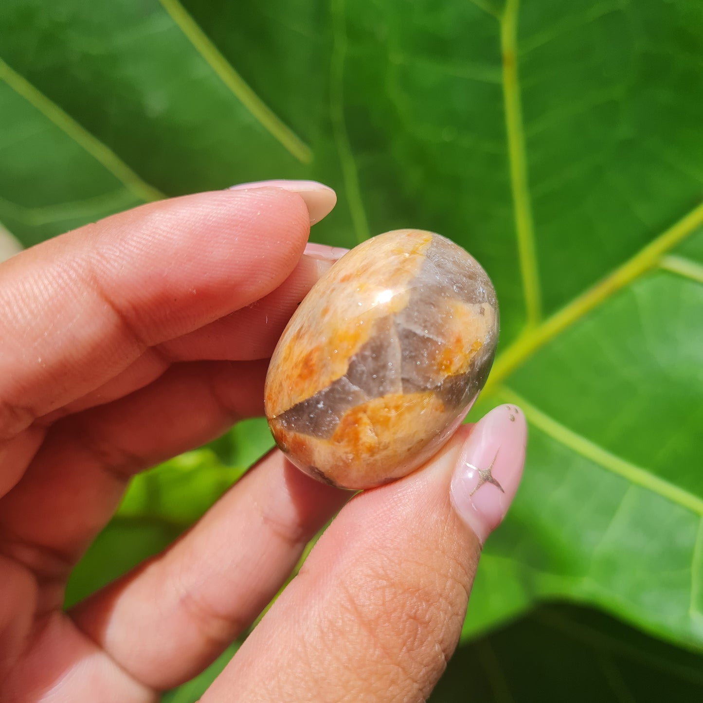 Smoky Peach Moonstone Tumbled Stone