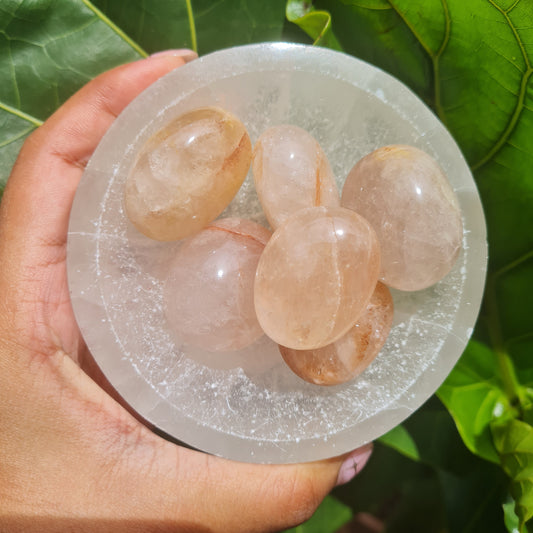 Hematoid Quartz Tumbled Stone