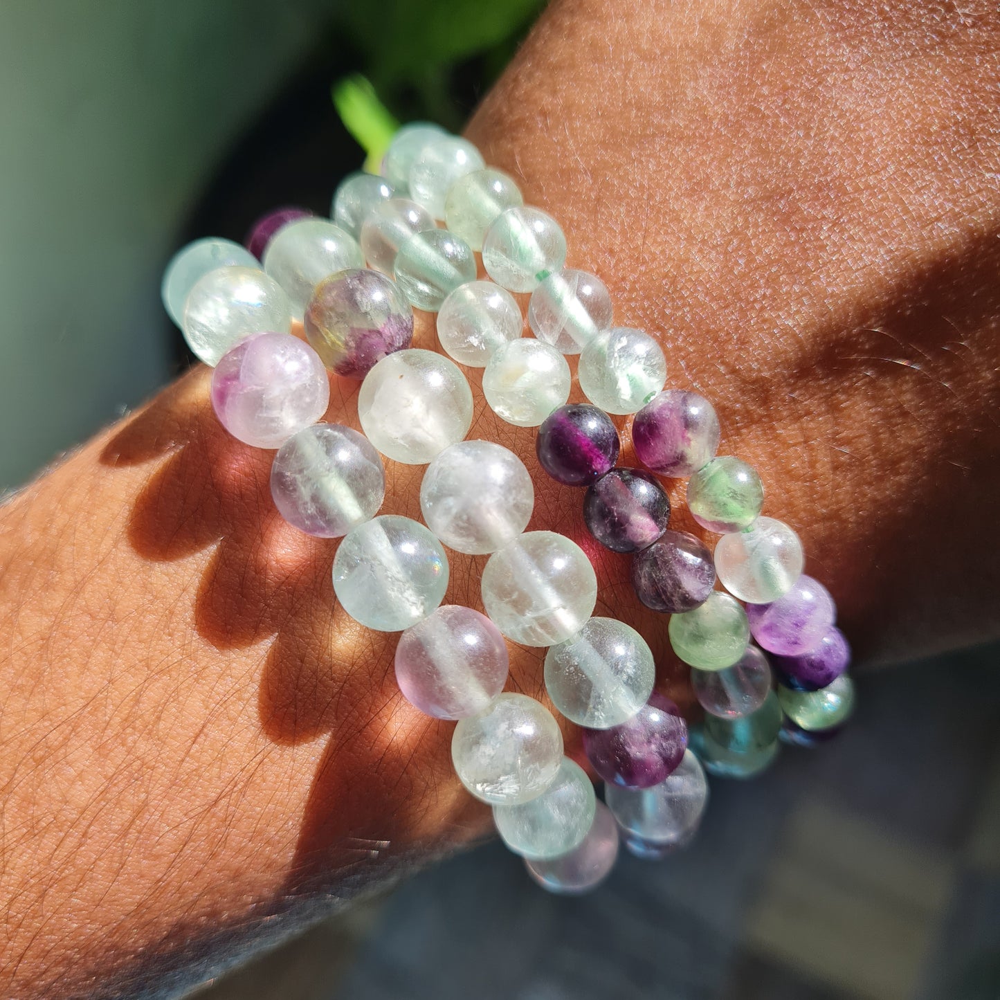 Rainbow Fluorite Gemstone Bracelet