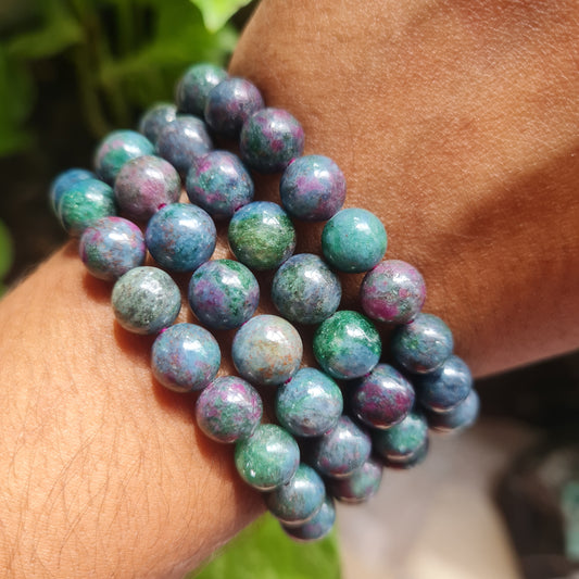 Ruby Kyanite Gemstone Bracelet