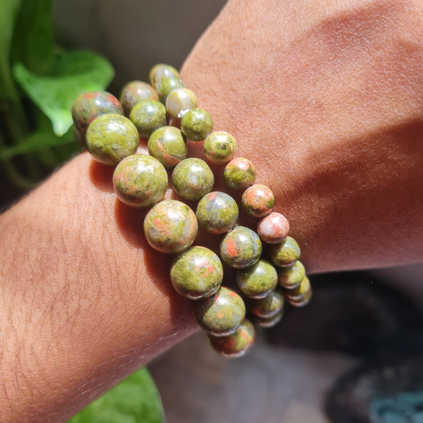 Unakite Gemstone Bracelet