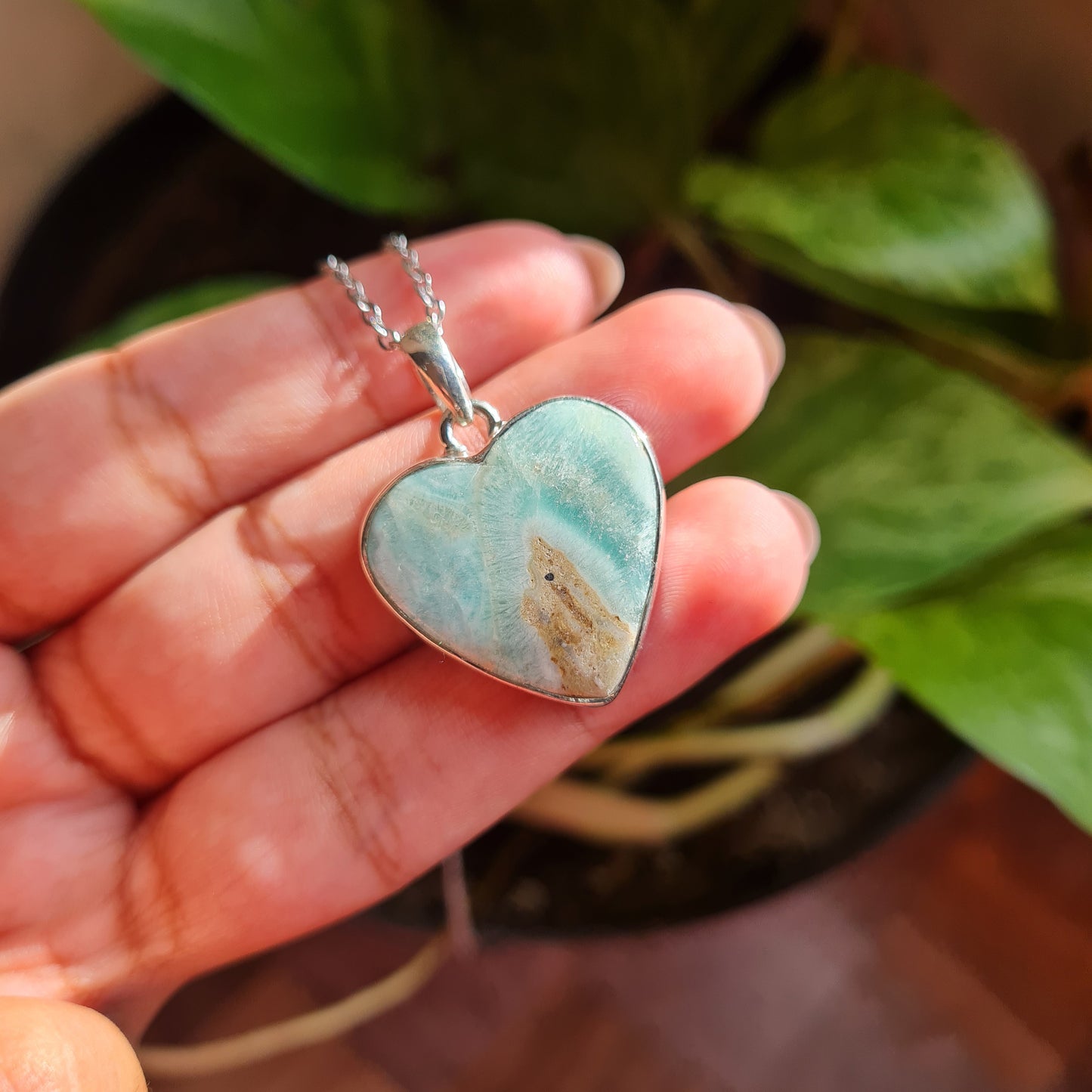 Blue Aragonite Pendant