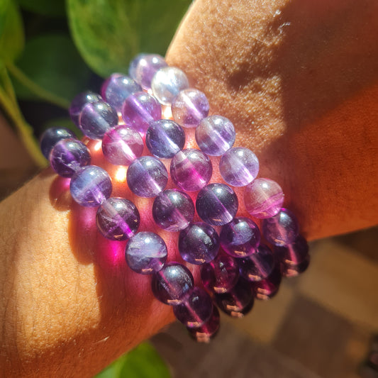 High Quality Rainbow Fluorite Gemstone Bracelet