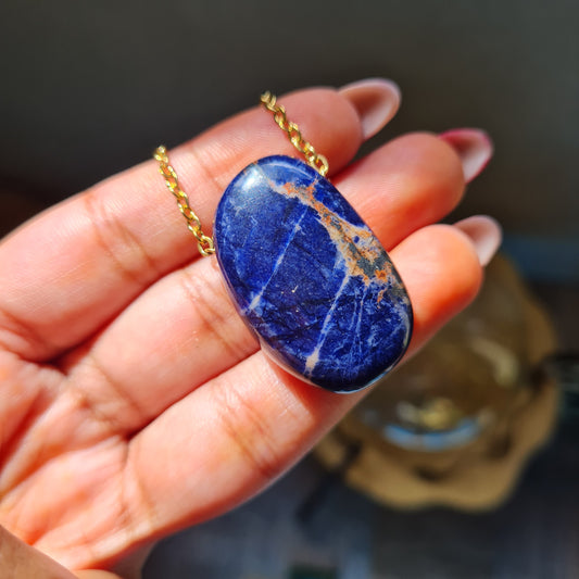 High Quality Sodalite Nugget Necklace