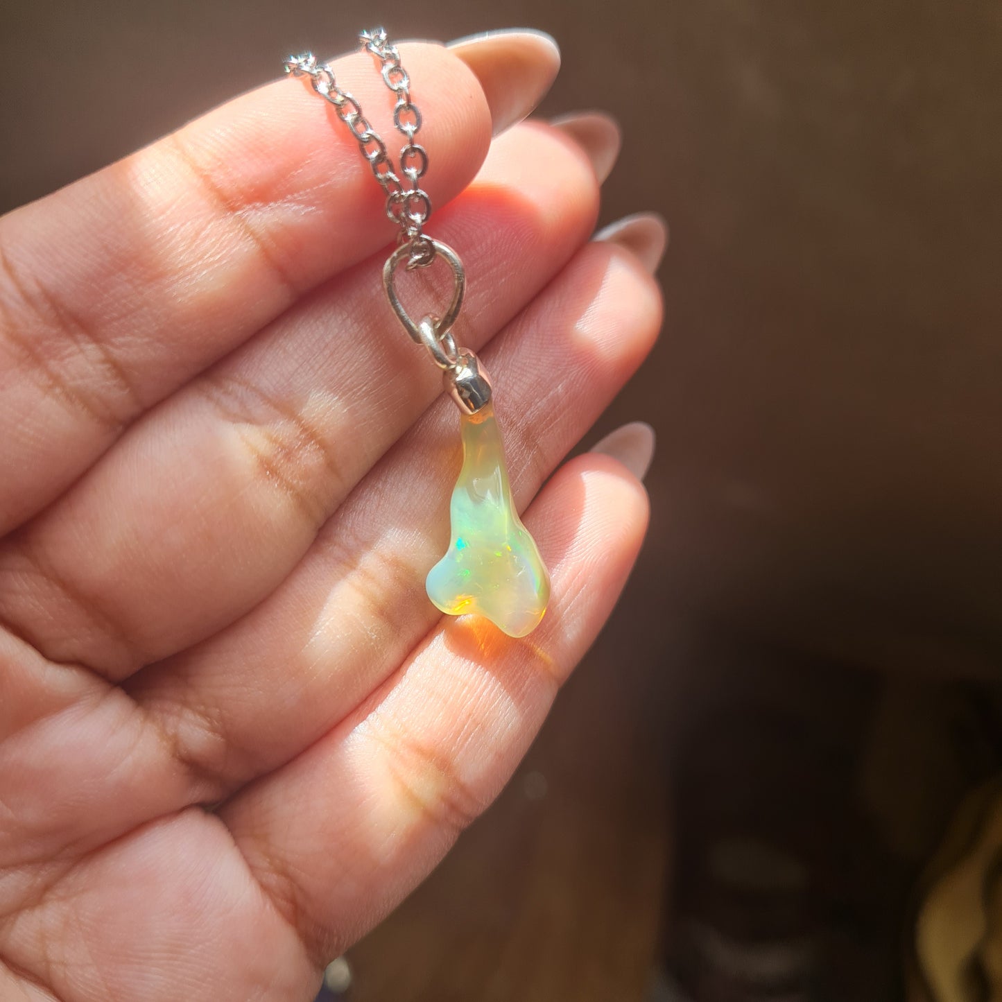 Raw Ethiopian Opal Pendant