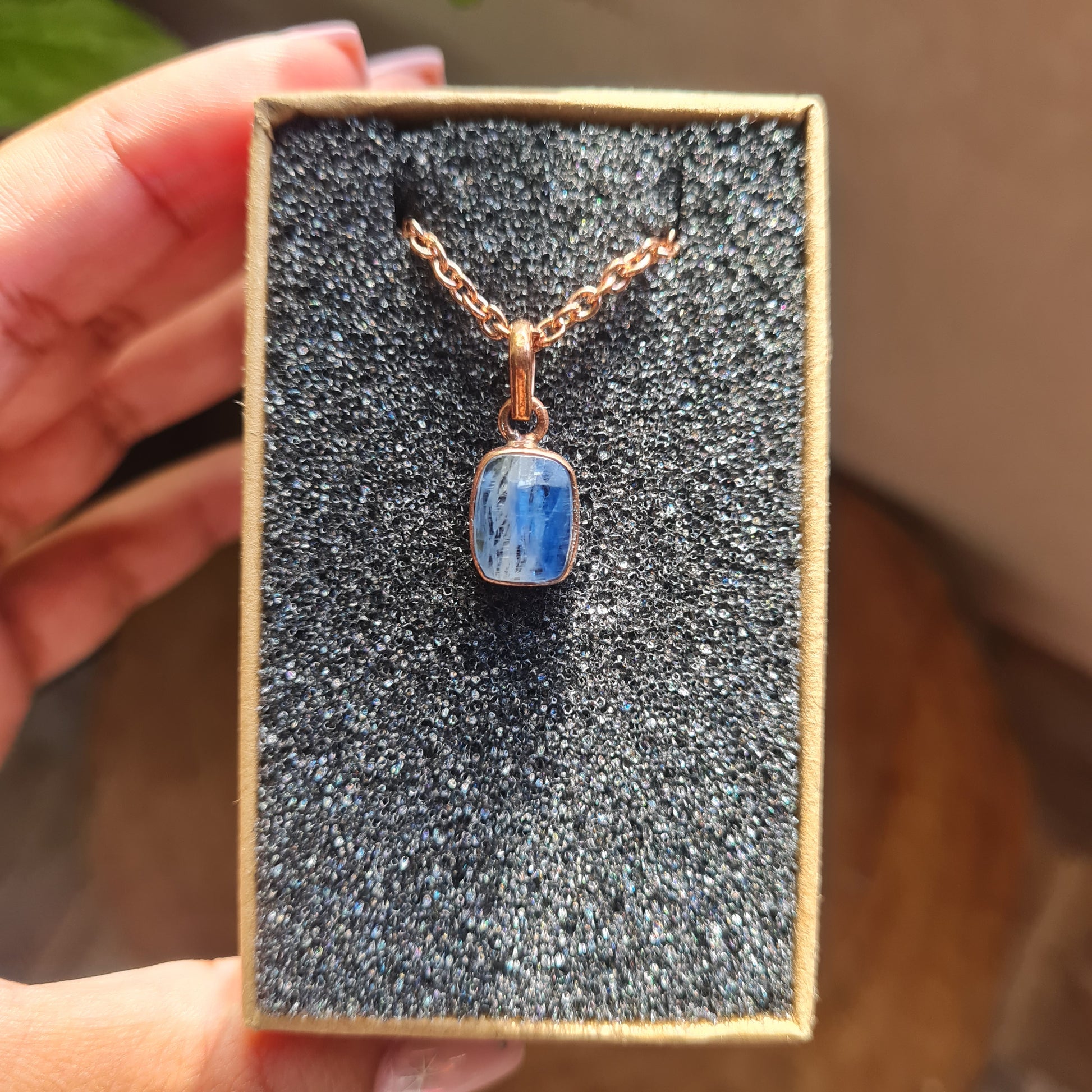 Blue Kyanite Quartz Crystal Chakra Pendant Sterling Silver Necklace Reiki  Energy | eBay