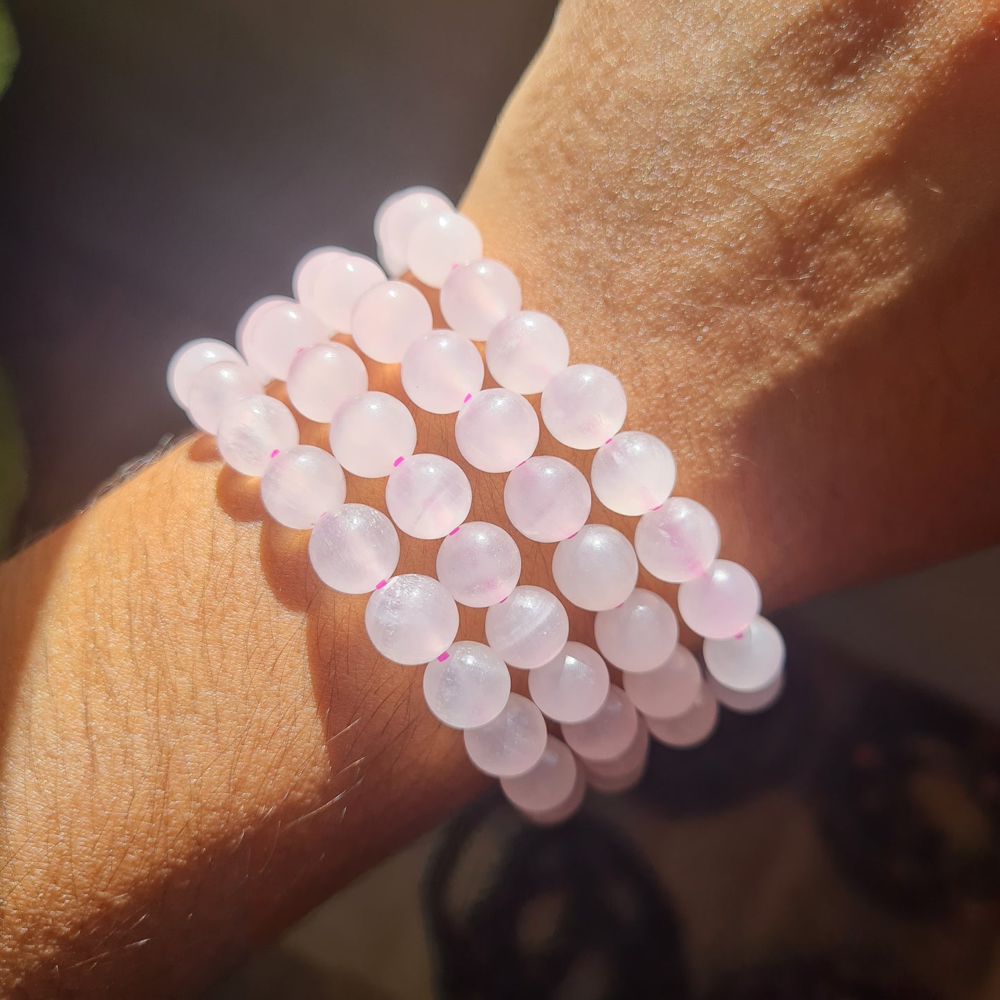 Pink Mangano Calcite Gemstone Bracelet