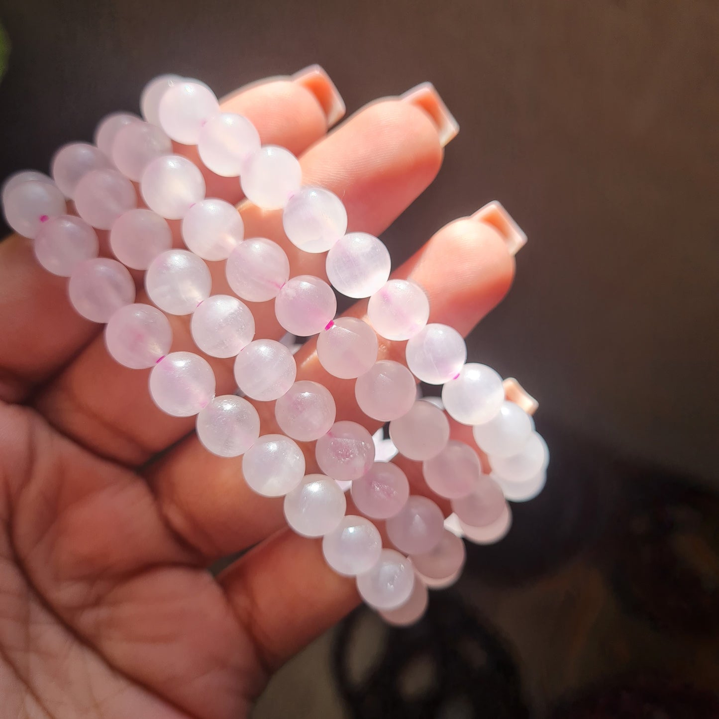 Pink Mangano Calcite Gemstone Bracelet