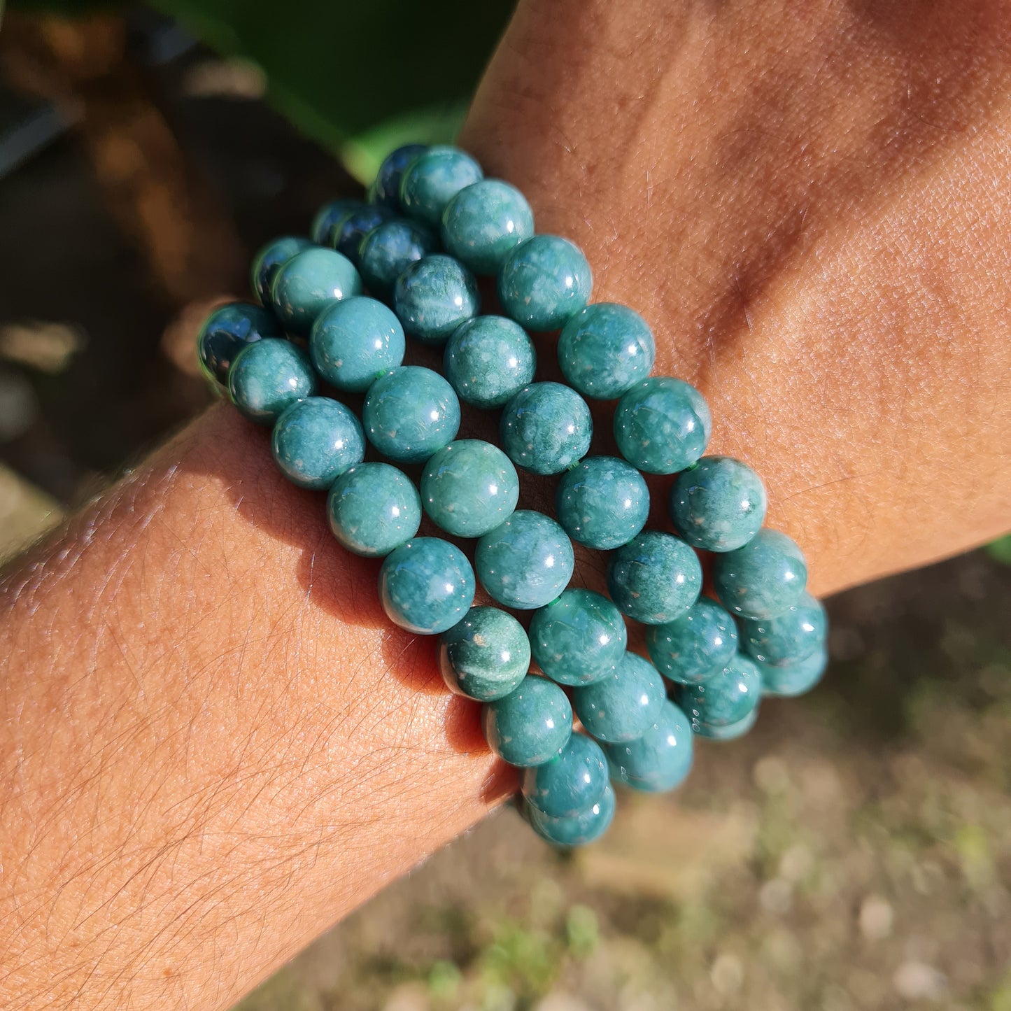 Blue Guatemalan Jade Gemstone Bracelet