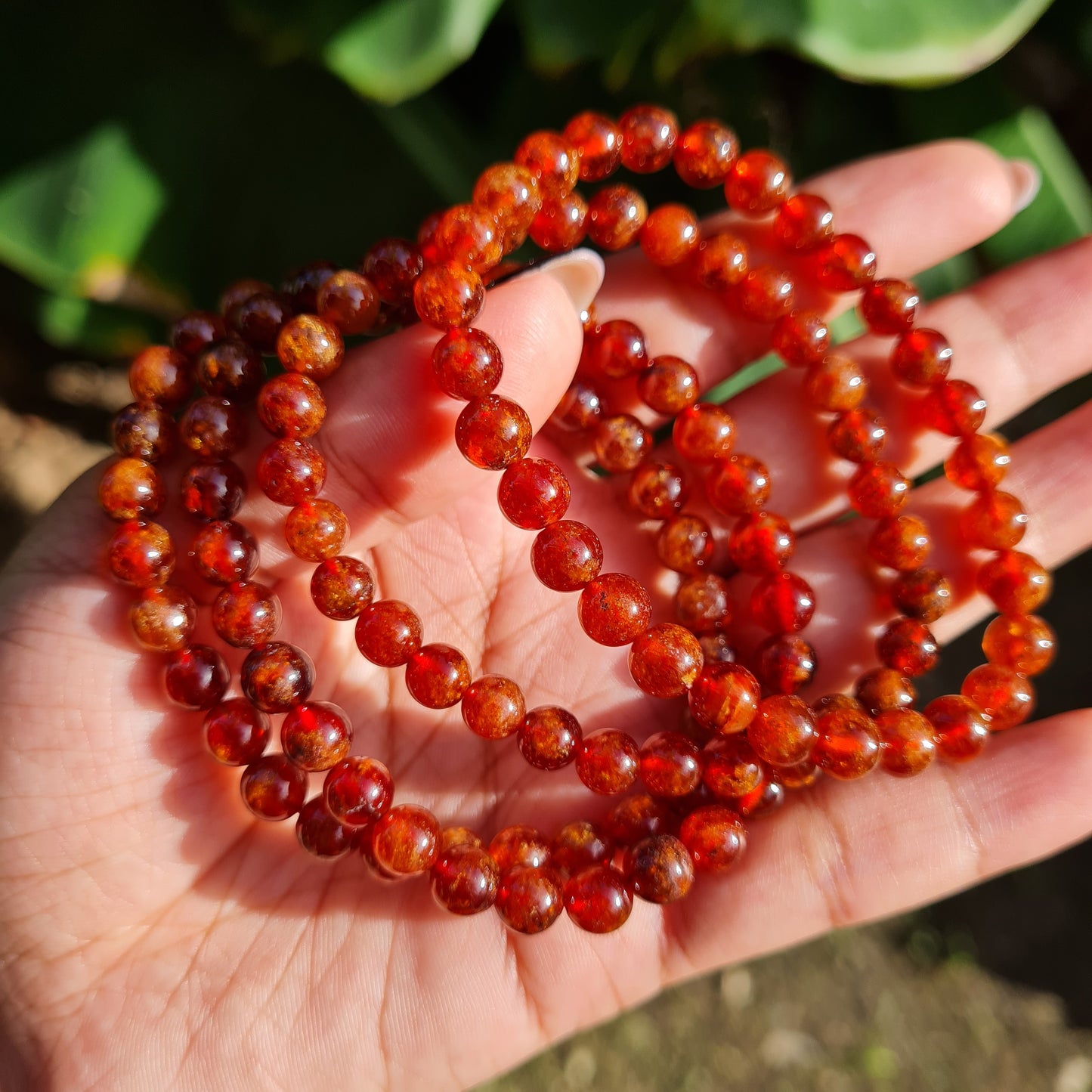 Spessartite Garnet Gemstone Bracelet