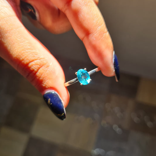 Blue Apatite Ring - Size 5