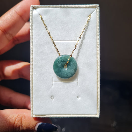 High Quality Nephrite-Jade Donut Necklace