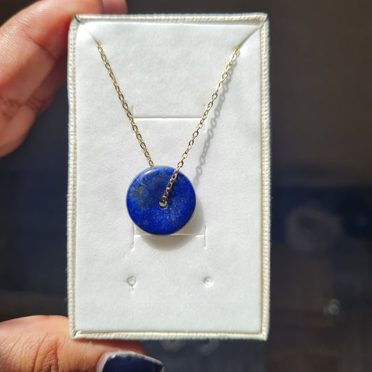 High Quality Lapis Lazuli Donut Necklace